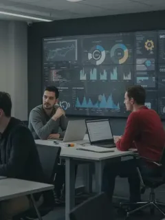 Students and professionals collaborating in a modern classroom, bridging skill gaps in the US workforce.