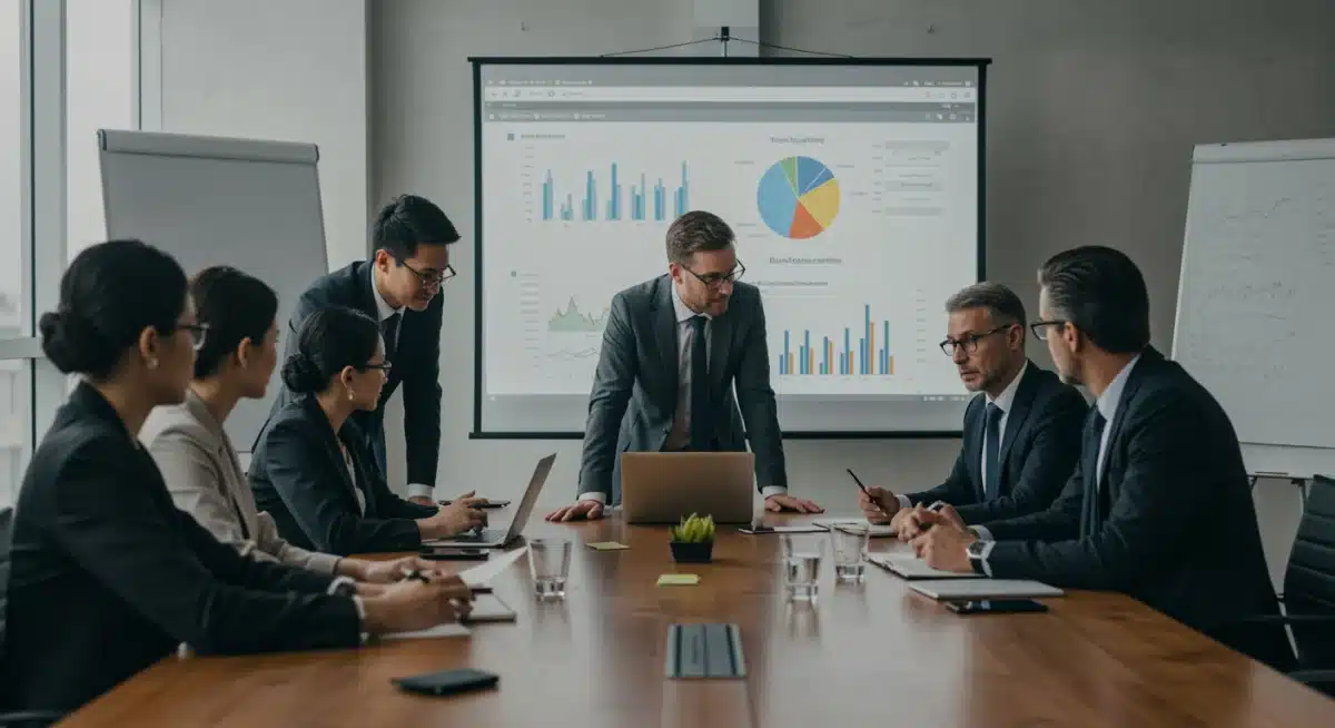 Economists discussing 2026 GDP growth projections in a conference room