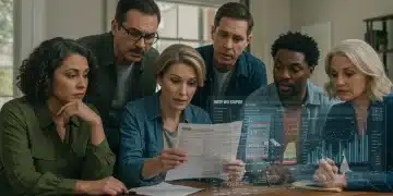 Middle-class families reviewing 2026 tax law changes on financial documents