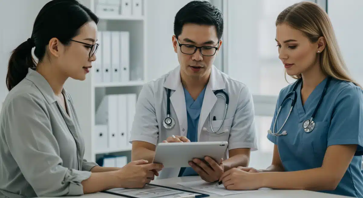 Medical professional consulting with patient, representing improved access to care under new healthcare policies.