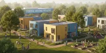 Modern affordable housing units in a thriving community, symbolizing new federal initiatives.