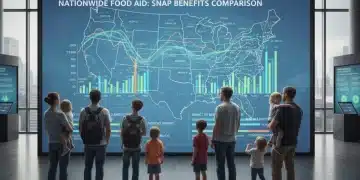 People reviewing data on 2026 SNAP benefit adjustments across various US states.